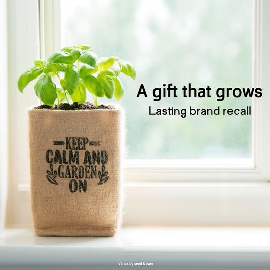 Mini Jute Planter Grow Kit – Eco-Friendly Seed Gift for Corporate & Bulk Gifting (Custom Logo & Branding)