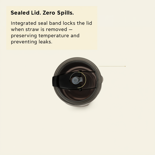 Leatherite-Wrapped Glass Tumbler with Sealed Straw Lid