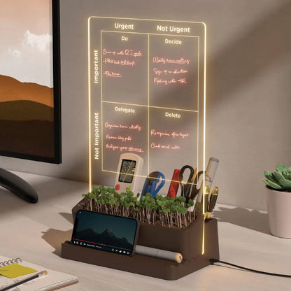 LED Acrylic Planner & Desk Organizer