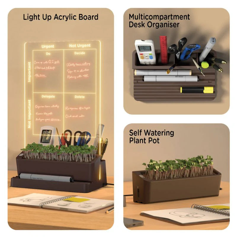 LED Acrylic Planner & Desk Organizer