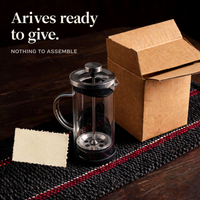 Glass French Press for Tea & Coffee — Borosilicate Carafe, Fine Mesh Filter