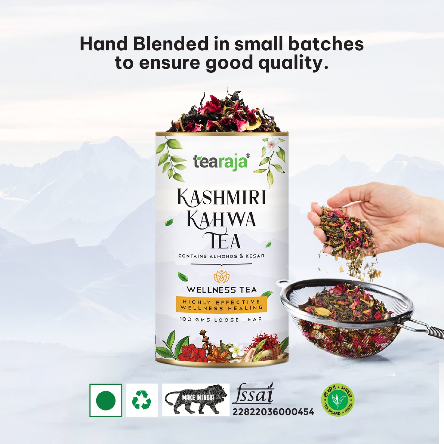 Kashmiri Kahwa Loose-Leaf Green Tea – 100 g