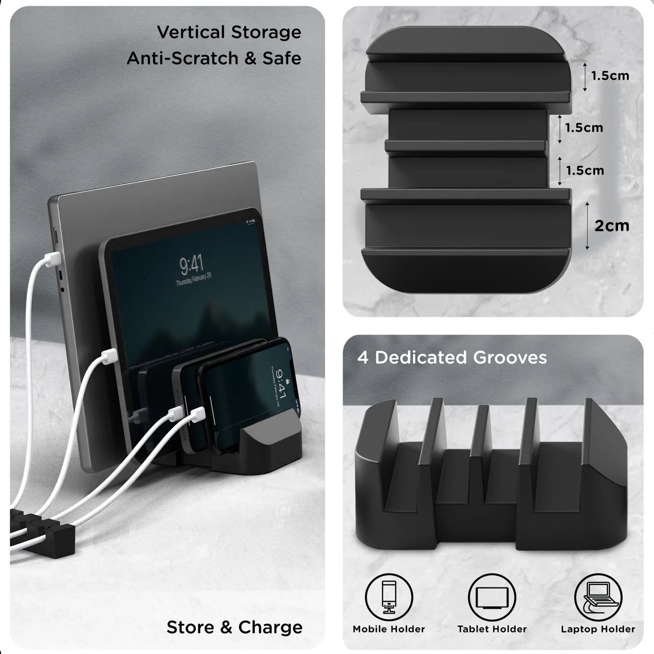 Modular Desk Organiser with Multi-Device Charging.