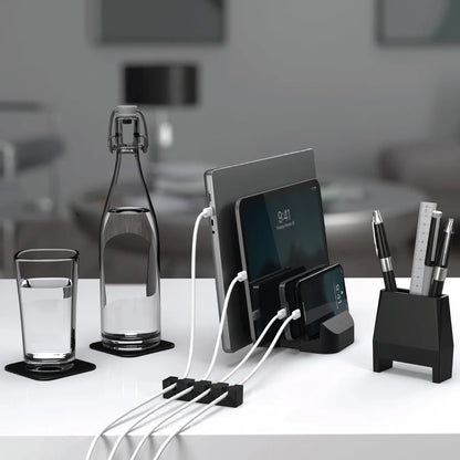 Modular Desk Organiser with Multi-Device Charging.